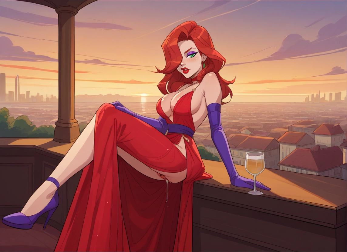 1girl, breasts, dress, gloves, solo, high heels · Yamete.gg