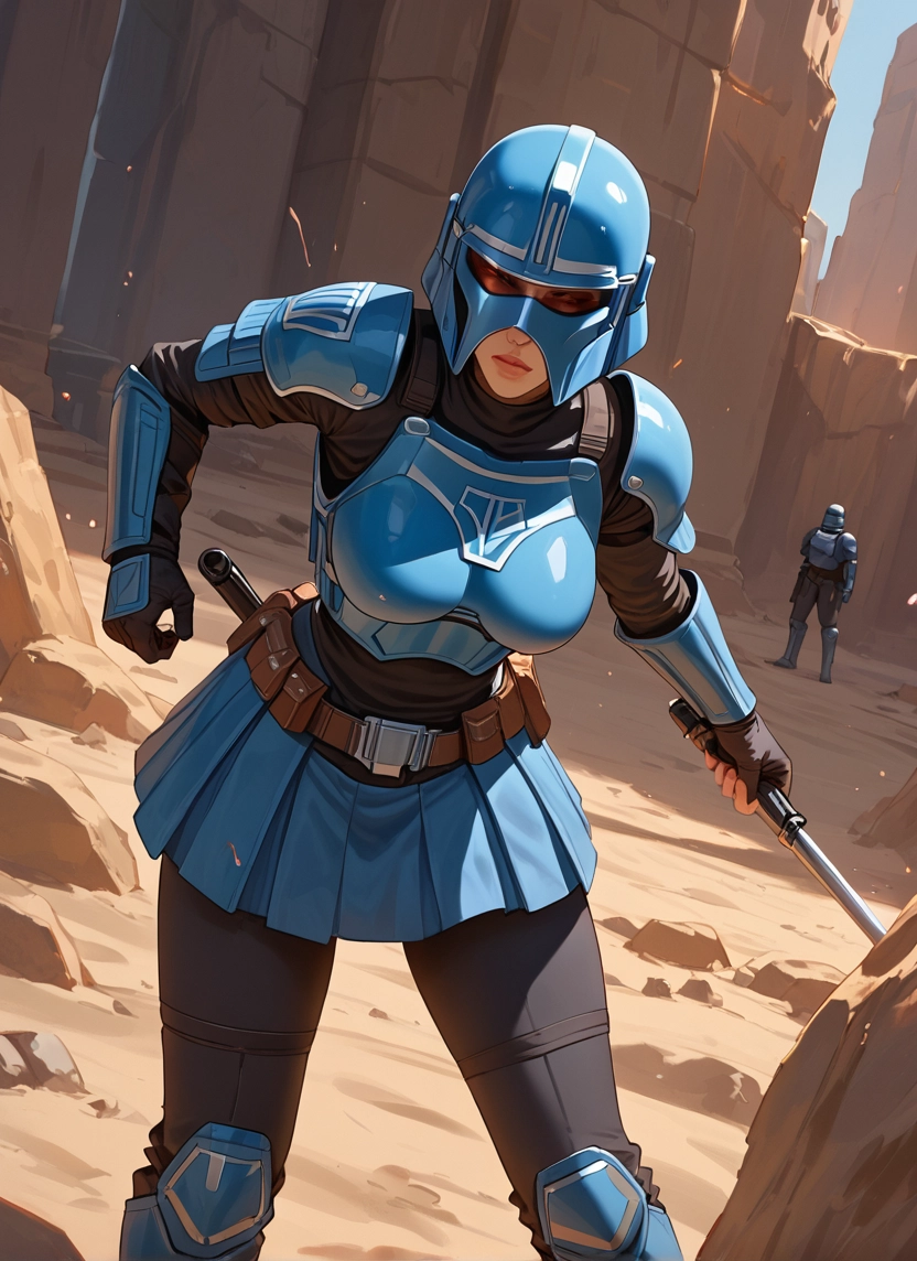 weapon, 1girl, sword, armor, helmet, skirt · Yamete.gg
