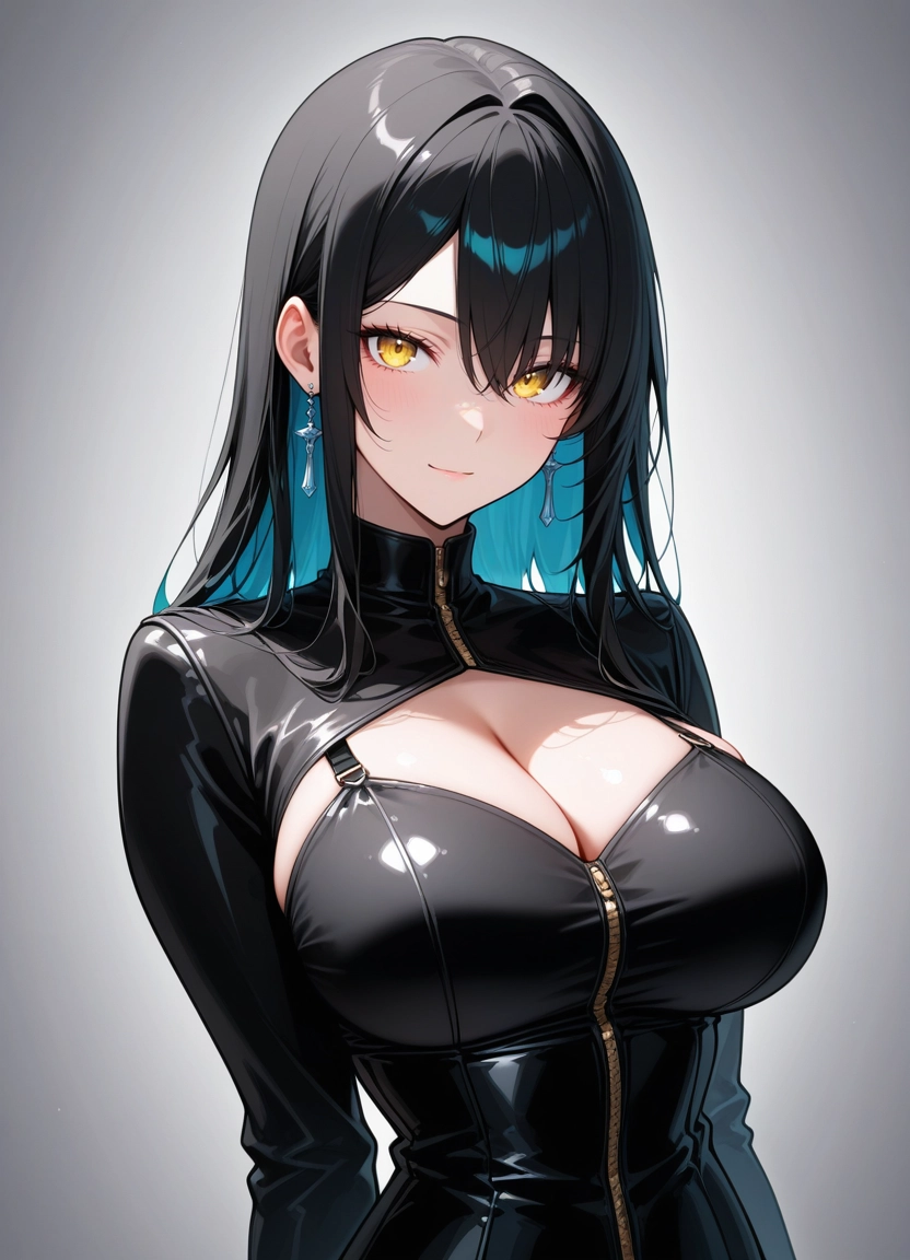 1girl, breasts, colored inner hair, solo, large breasts, jewelry · Yamete.gg