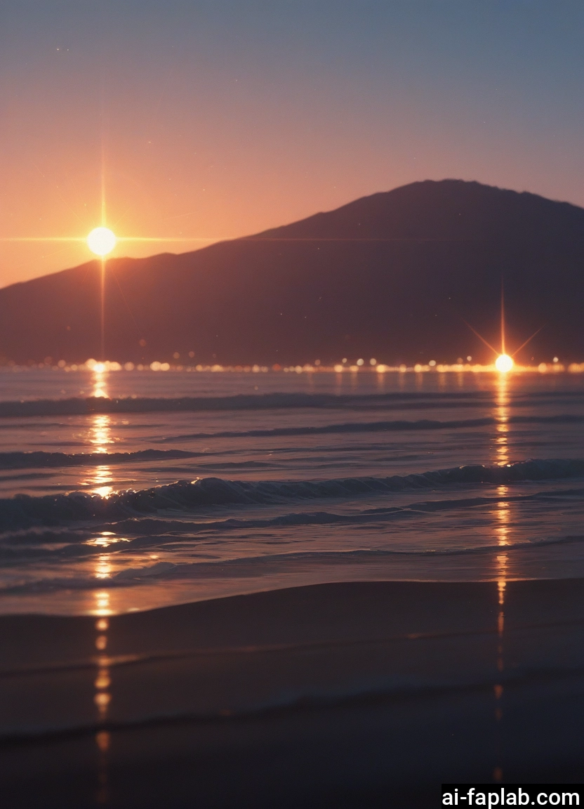 no humans, scenery, sun, sunset, outdoors, mountain
