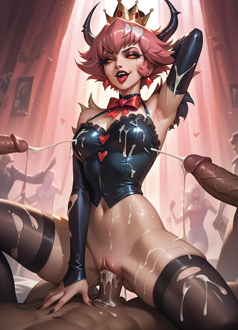 futanari, penis, cum, sex, horns, hetero