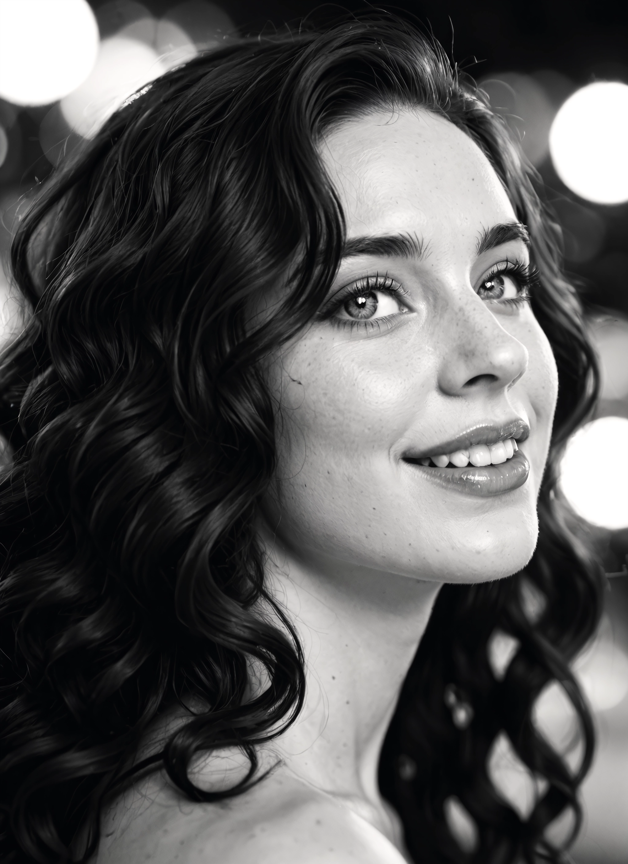 1girl, monochrome, greyscale, solo, long hair, teeth · Yamete.gg