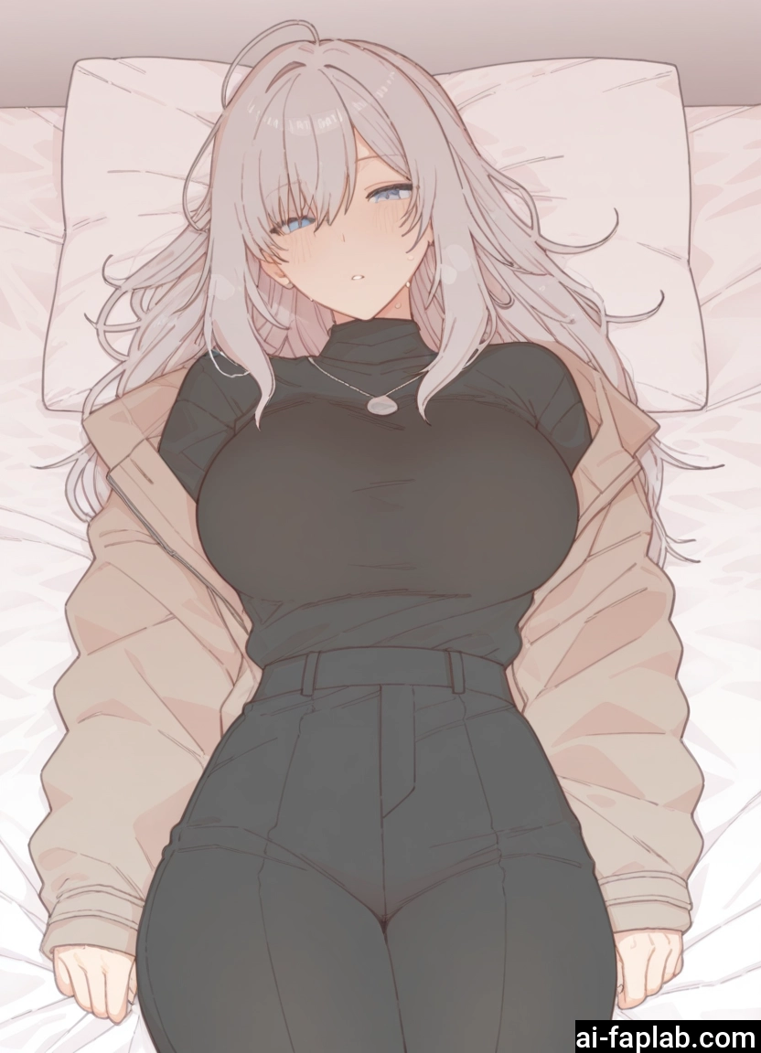 1girl, breasts, lying, blue eyes, large breasts, on back · Yamete.gg