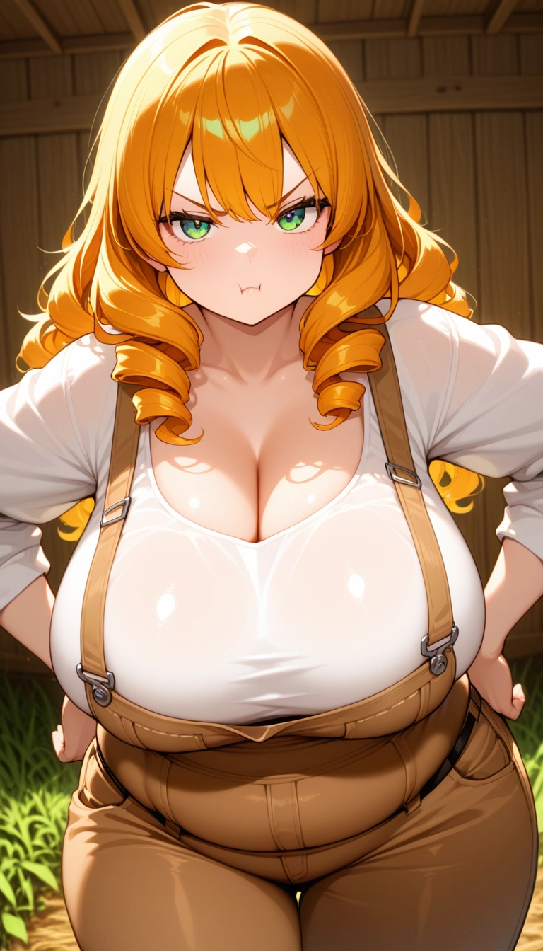 1girl, breasts, solo, looking at viewer, hands on hips, pout · Yamete.gg