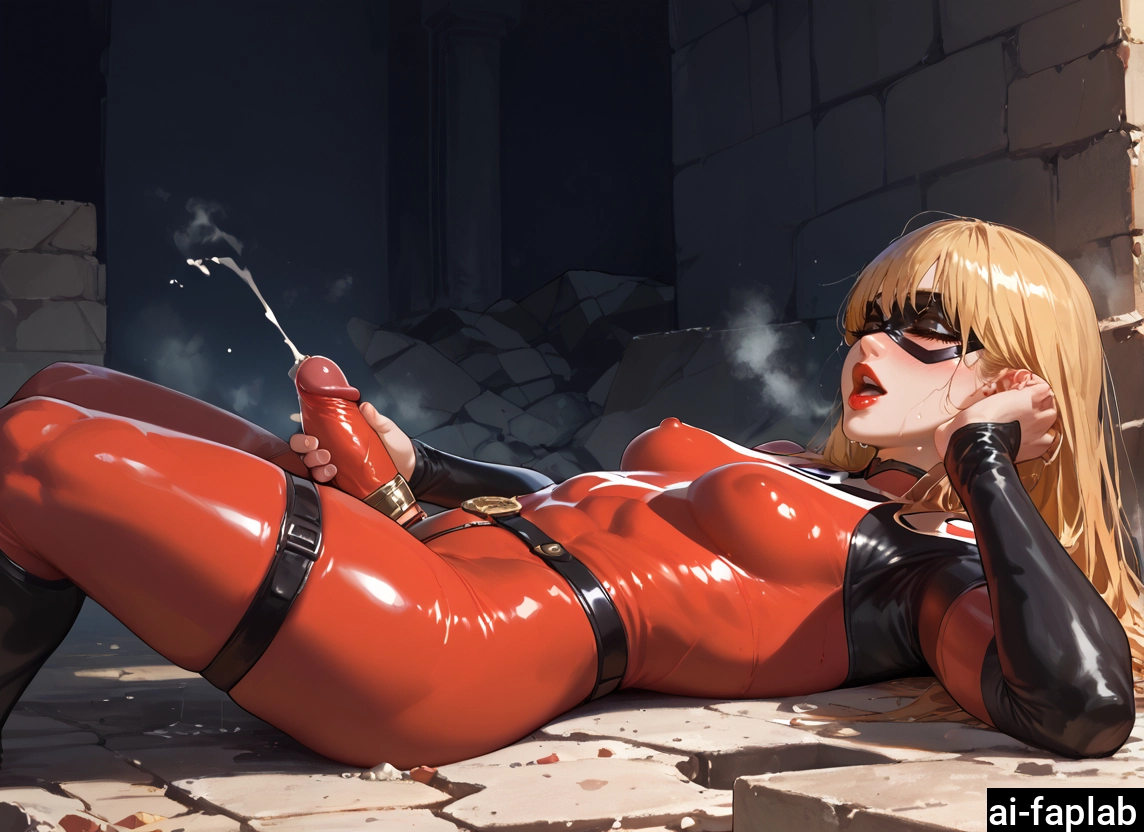 1girl, solo, cum, penis, bodysuit, blonde hair · Yamete.gg