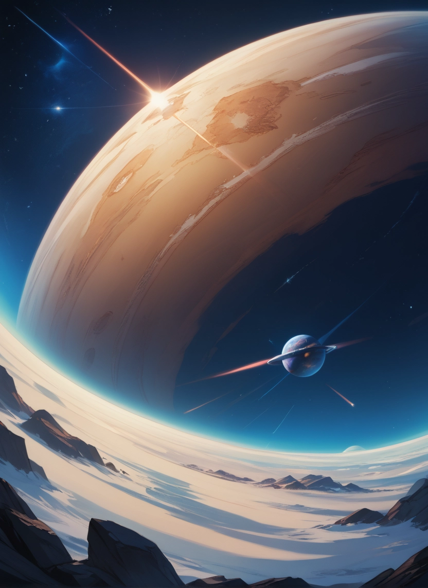 no humans, sky, star (sky), planet, scenery, space · Yamete.gg