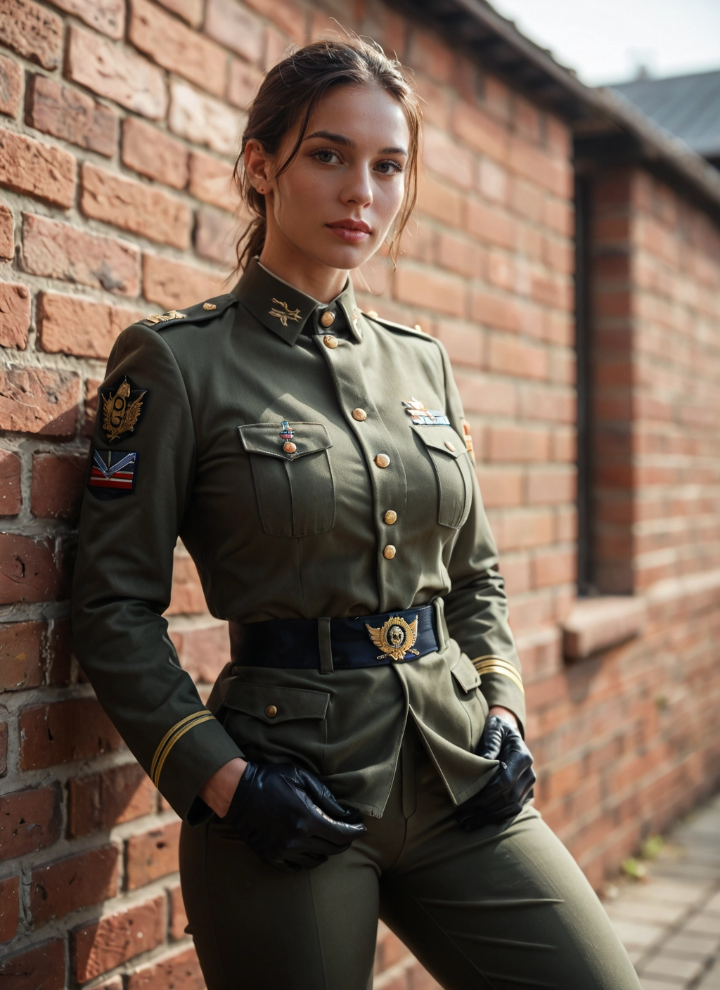 1girl, solo, gloves, uniform, military, military uniform · Yamete.gg