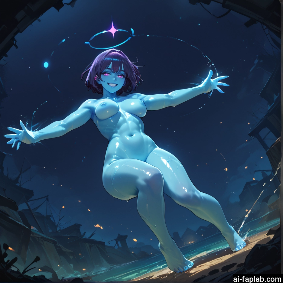 1girl, breasts, nipples, nude, solo, halo · Yamete.gg