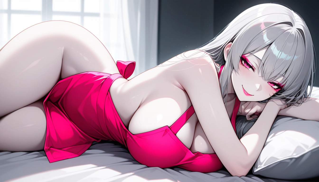 1girl, breasts, solo, large breasts, naked apron, looking at viewer · Yamete.gg