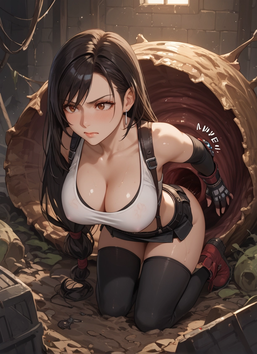 1girl, breasts, long hair, thighhighs, gloves, skirt · Yamete.gg