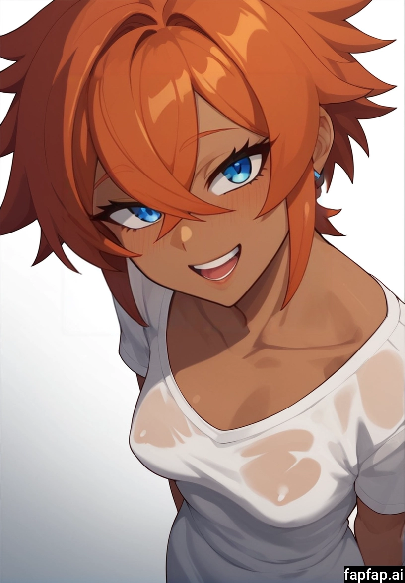 1girl, breasts, solo, blue eyes, earrings, shirt