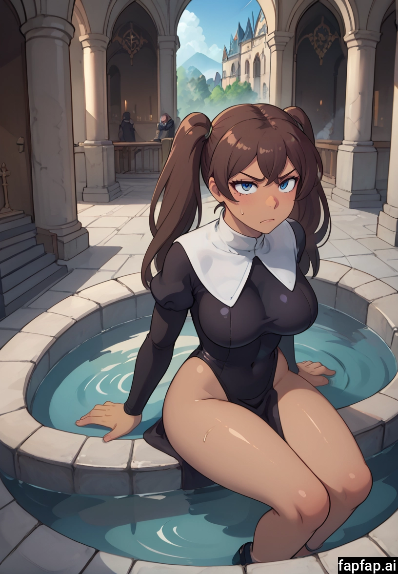 breasts, twintails, 1girl, blue eyes, brown hair, looking at viewer · Yamete.gg
