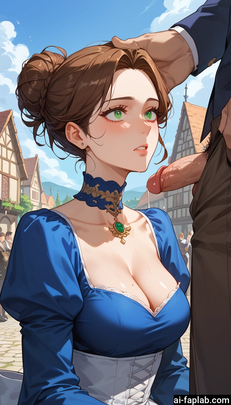 breasts, penis, green eyes, hetero, brown hair, 1girl · Yamete.gg
