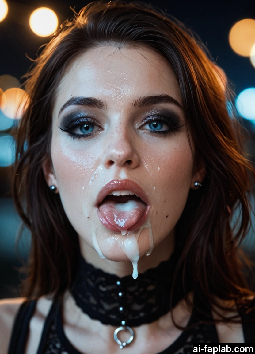 1girl, solo, cum, cum in mouth, jewelry, earrings
