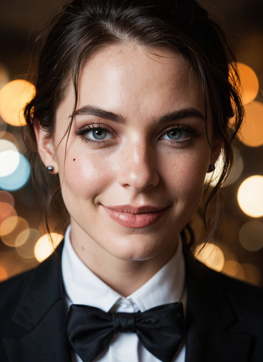 1girl, solo, bow, mole, bowtie, mole under eye · Yamete.gg