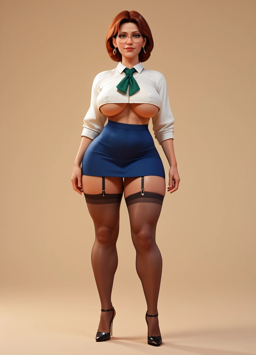 1girl, underboob, breasts, solo, thighhighs, jewelry · Yamete.gg