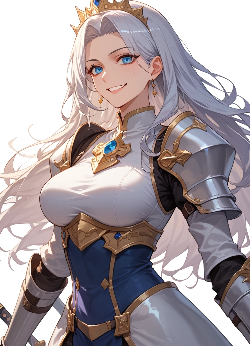 1girl, long hair, blue eyes, breasts, jewelry, smile · Yamete.gg