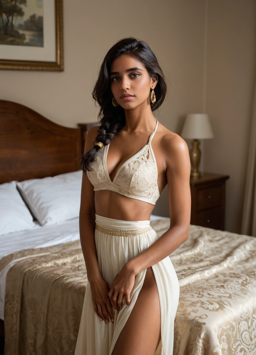 1girl, solo, jewelry, earrings, breasts, underwear · Yamete.gg