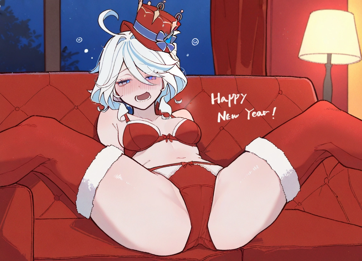 1girl, underwear, panties, bra, blush, thighhighs · Yamete.gg