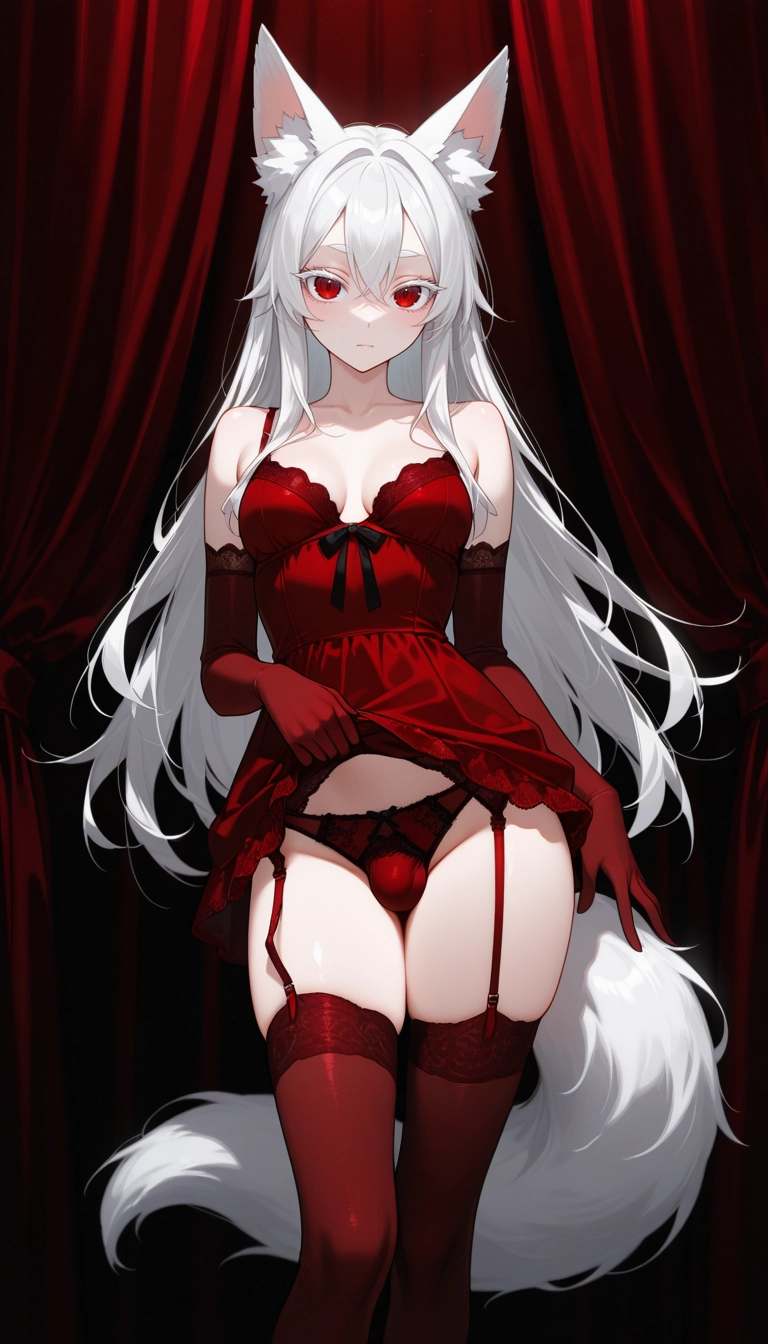 1girl, elbow gloves, gloves, solo, animal ears, thighhighs · Yamete.gg