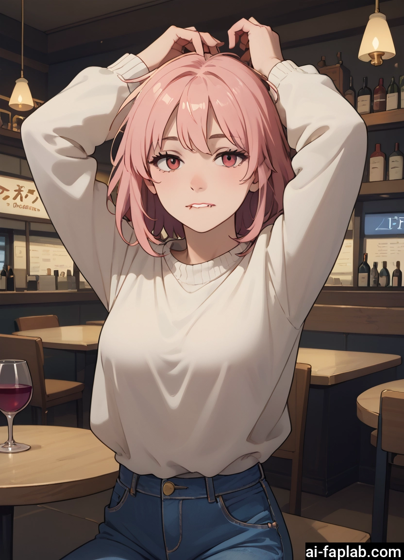 1girl, solo, pink hair, cup, drinking glass, wine glass