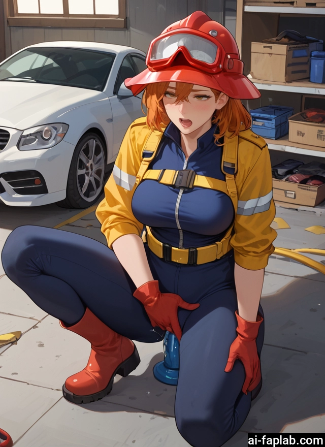 1girl, gloves, ground vehicle, motor vehicle, breasts, car