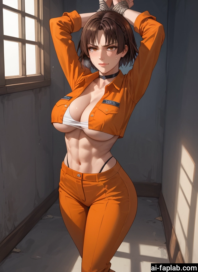 breasts, 1girl, brown hair, short hair, large breasts, choker · Yamete.gg