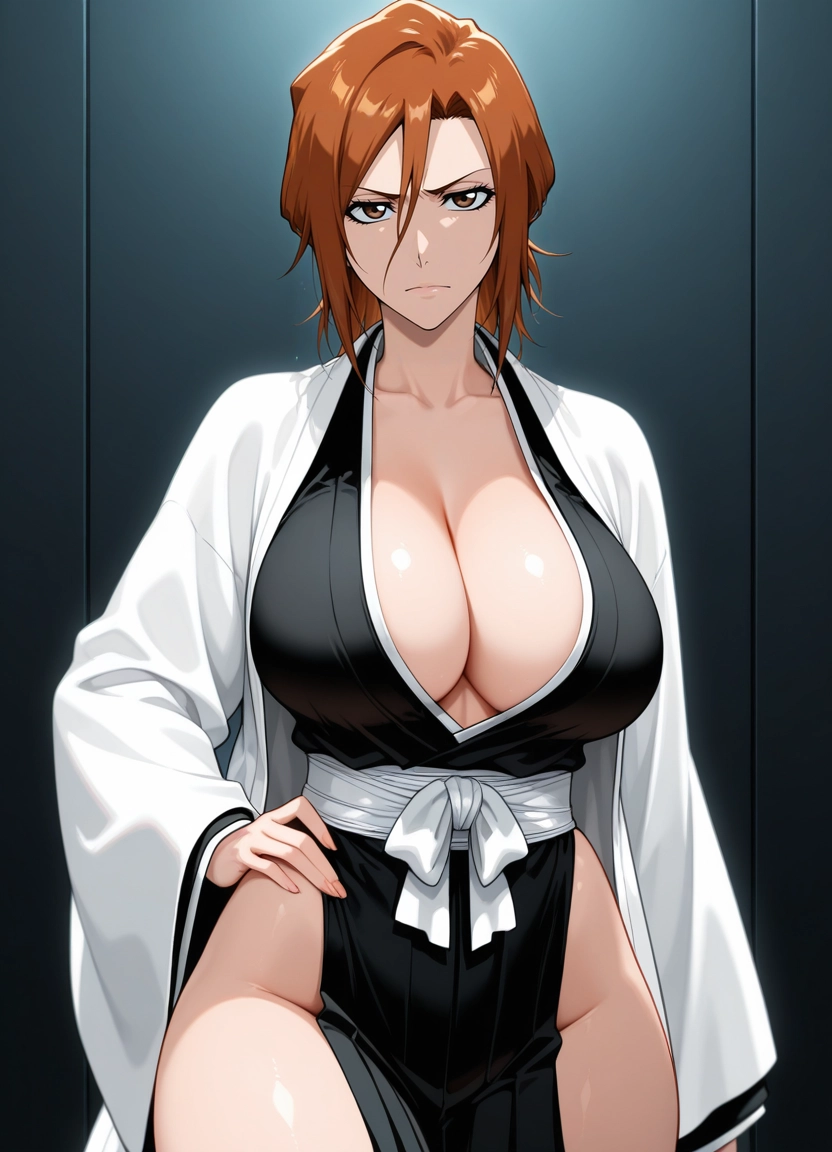 1girl, breasts, solo, haori, looking at viewer, japanese clothes · Yamete.gg