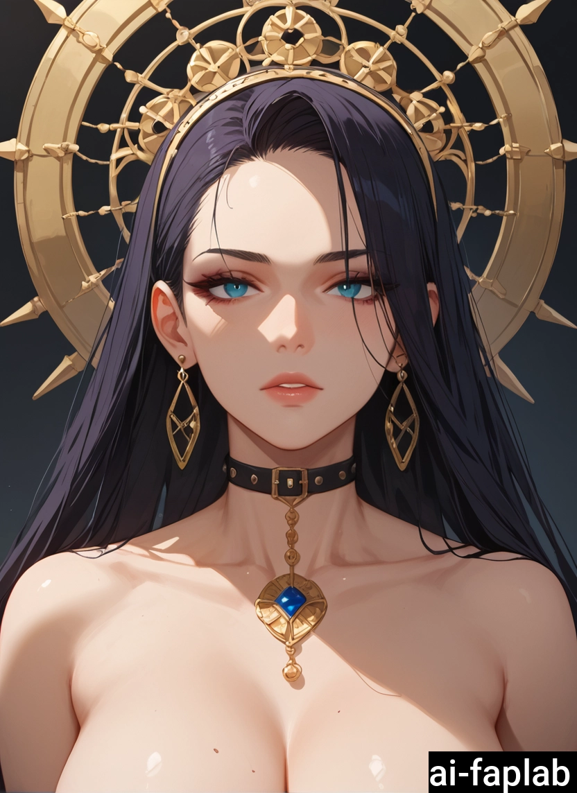 1girl, jewelry, breasts, solo, earrings, long hair