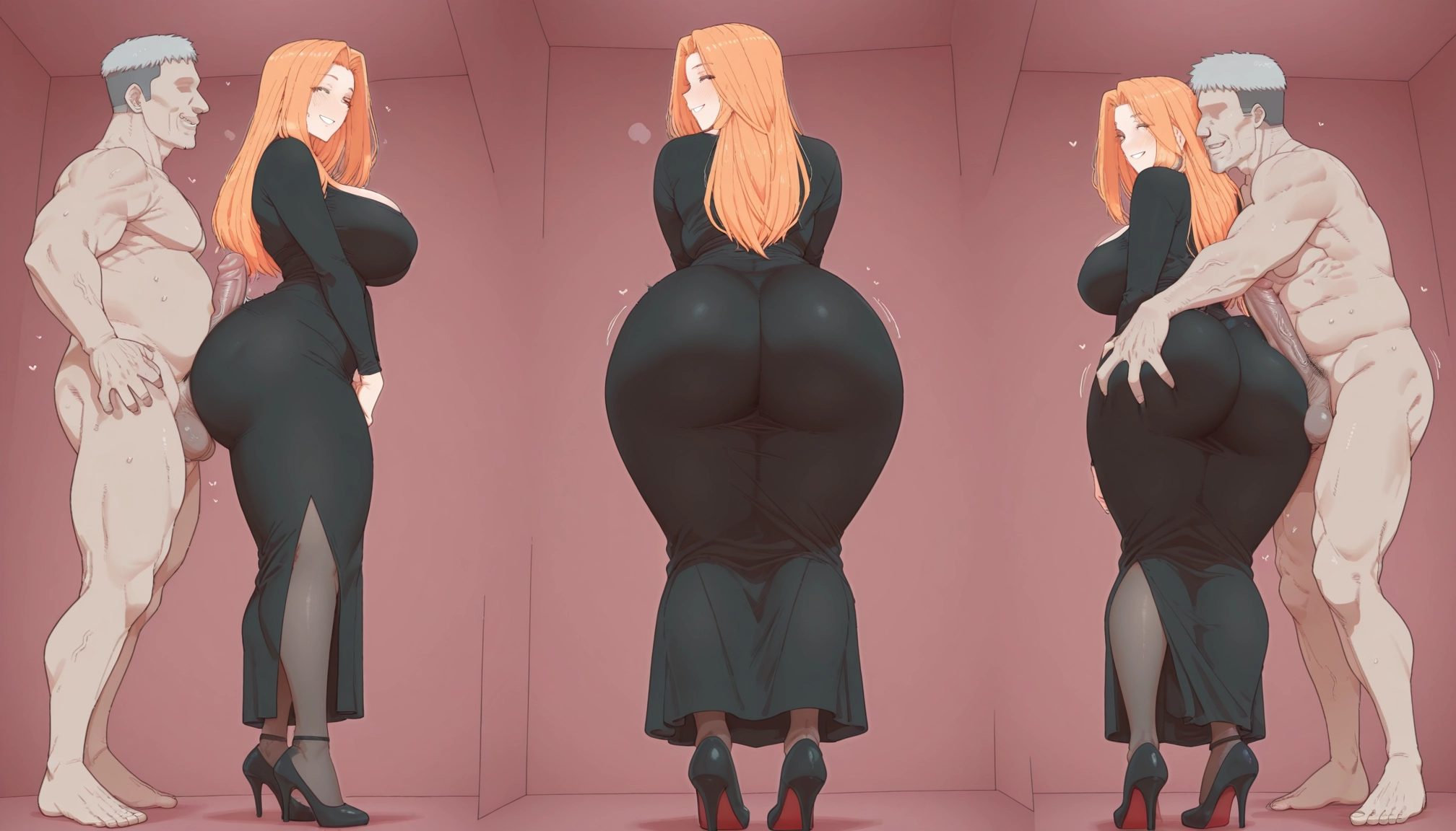 1girl, penis, ass, hetero, breasts, dress · Yamete.gg