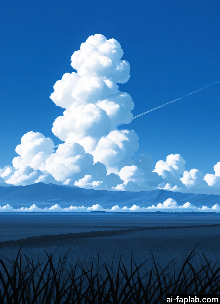 no humans, cloud, scenery, sky, monochrome, day · Yamete.gg