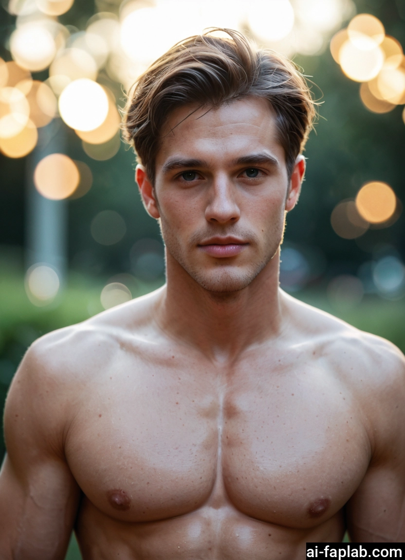 bara, 1boy, male focus, solo, facial hair, nipples · Yamete.gg
