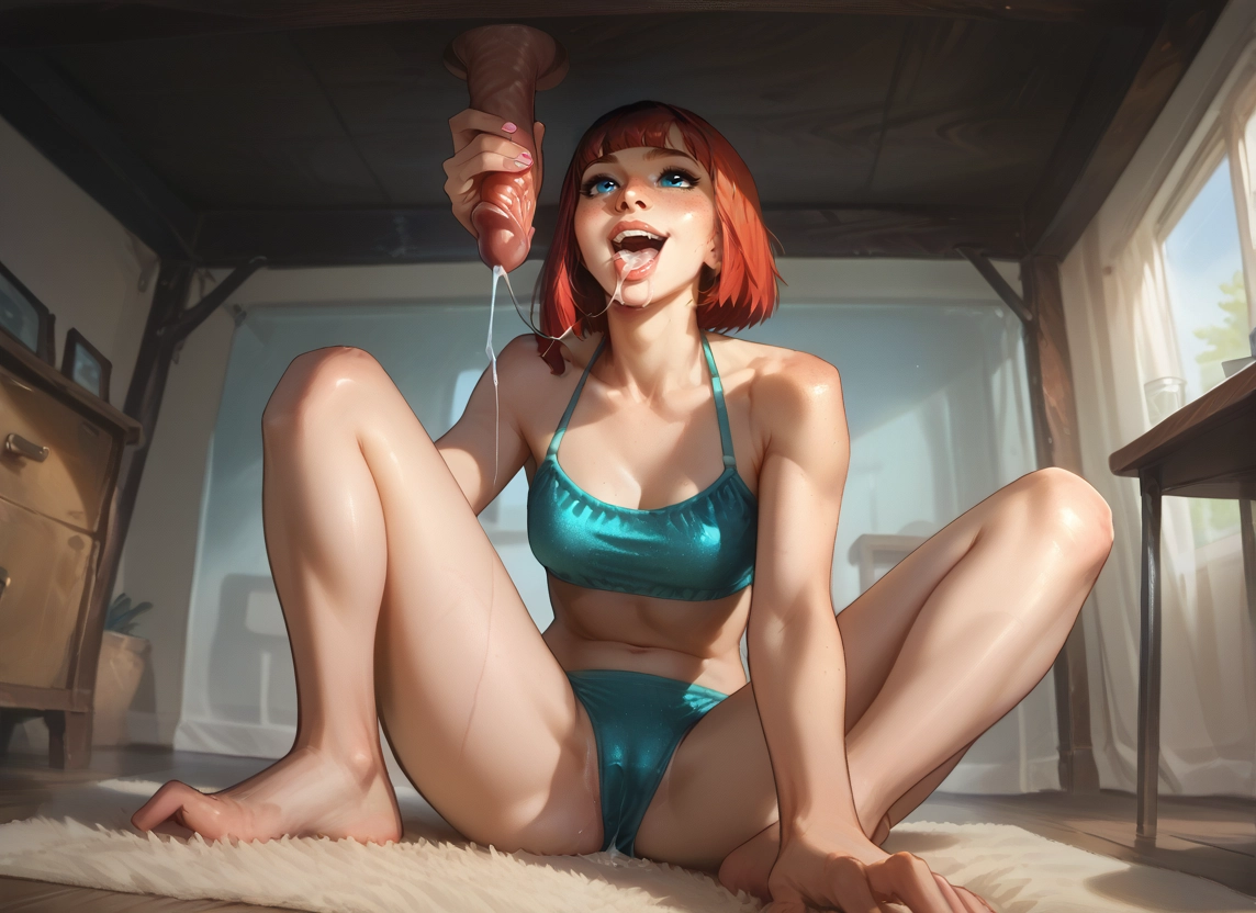 1girl, penis, cum, hetero, blue eyes, cum in mouth · Yamete.gg