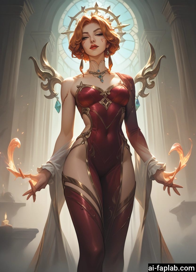 1girl, solo, jewelry, earrings, thighhighs, breasts · Yamete.gg