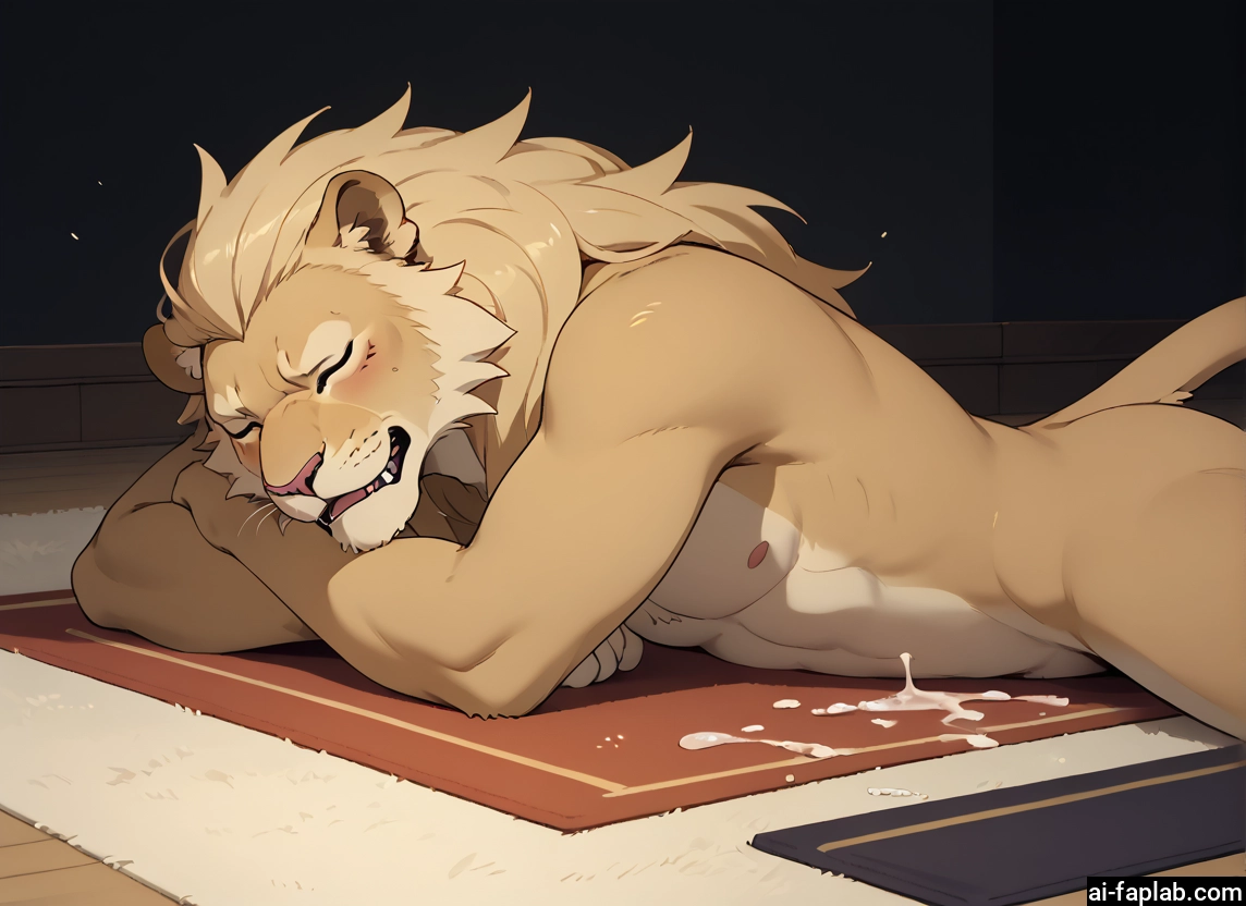 yaoi, bara, furry, male focus, 1boy, animal ears