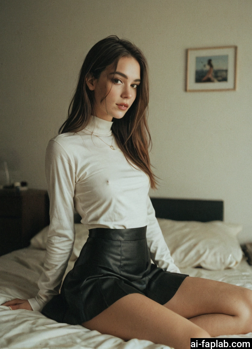 1girl, solo, skirt, photo (medium), jewelry, bed · Yamete.gg