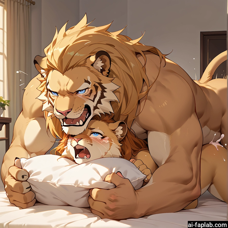 yaoi, bara, furry, multiple boys, sex, lion ears · Yamete.gg