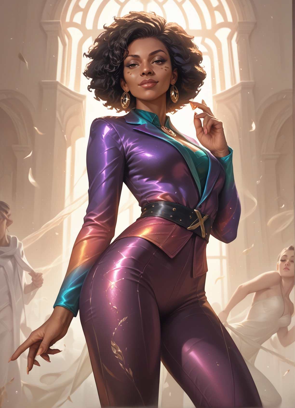 jewelry, earrings, dress, dark skin, 1boy, dark-skinned female · Yamete.gg