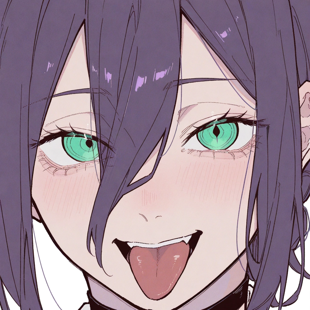 1girl, tongue, tongue out, solo, choker, looking at viewer · Yamete.gg