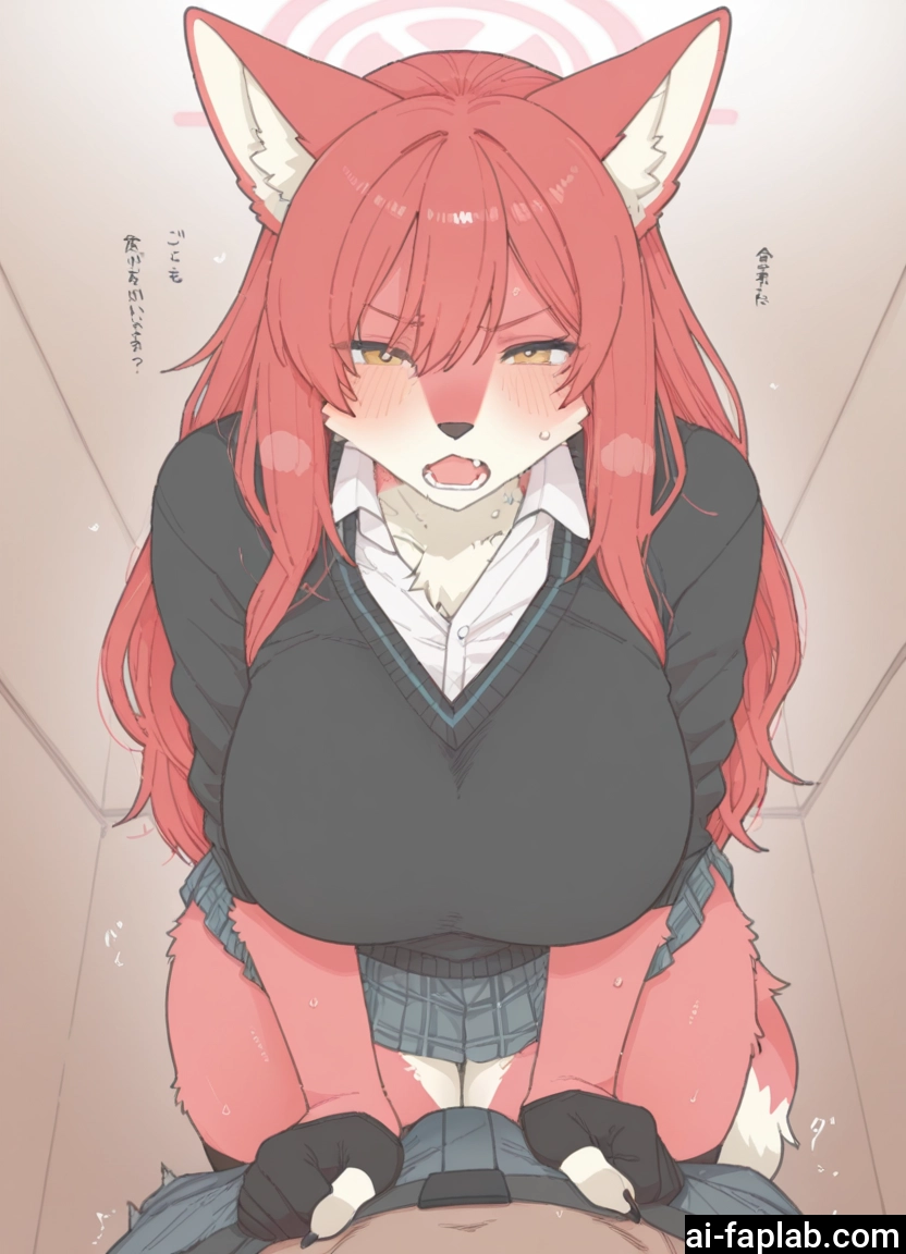 furry, 1girl, breasts, animal ears, furry female, skirt · Yamete.gg