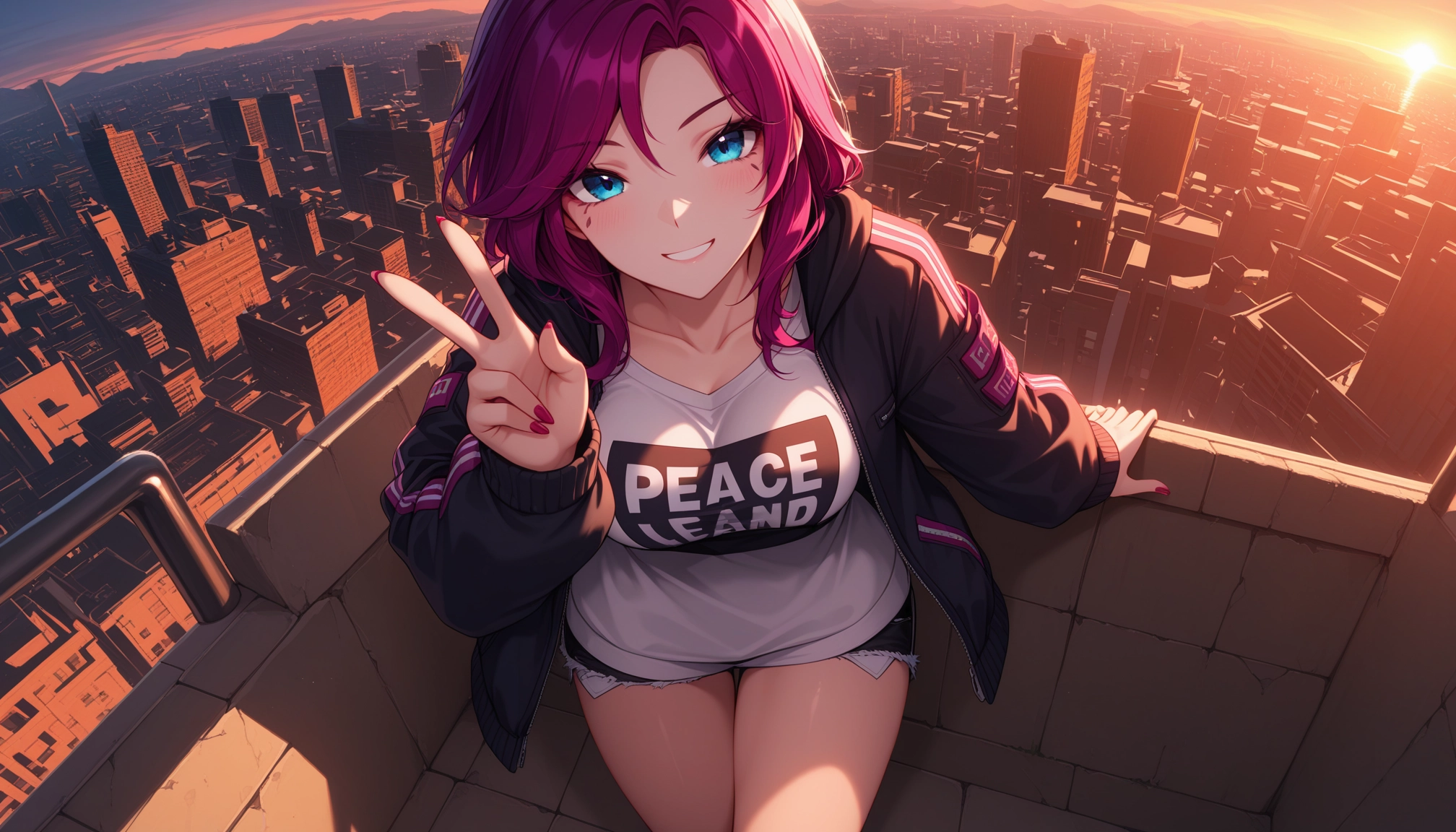 1girl, solo, blue eyes, breasts, smile, looking at viewer · Yamete.gg