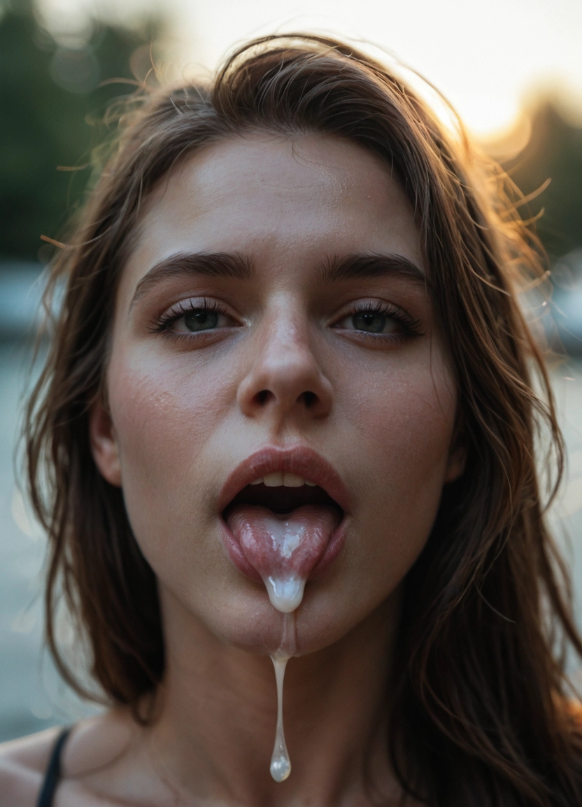1girl, solo, tongue, realistic, open mouth, tongue out