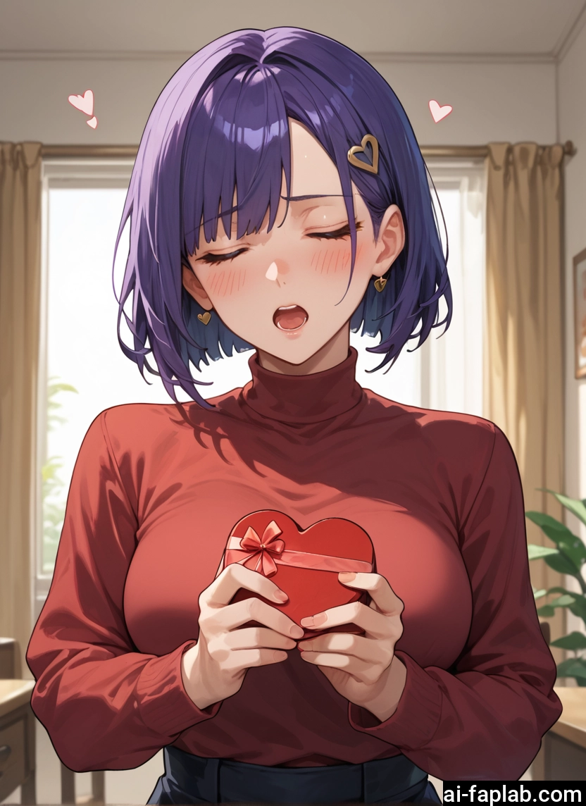 1girl, closed eyes, jewelry, short hair, earrings, solo
