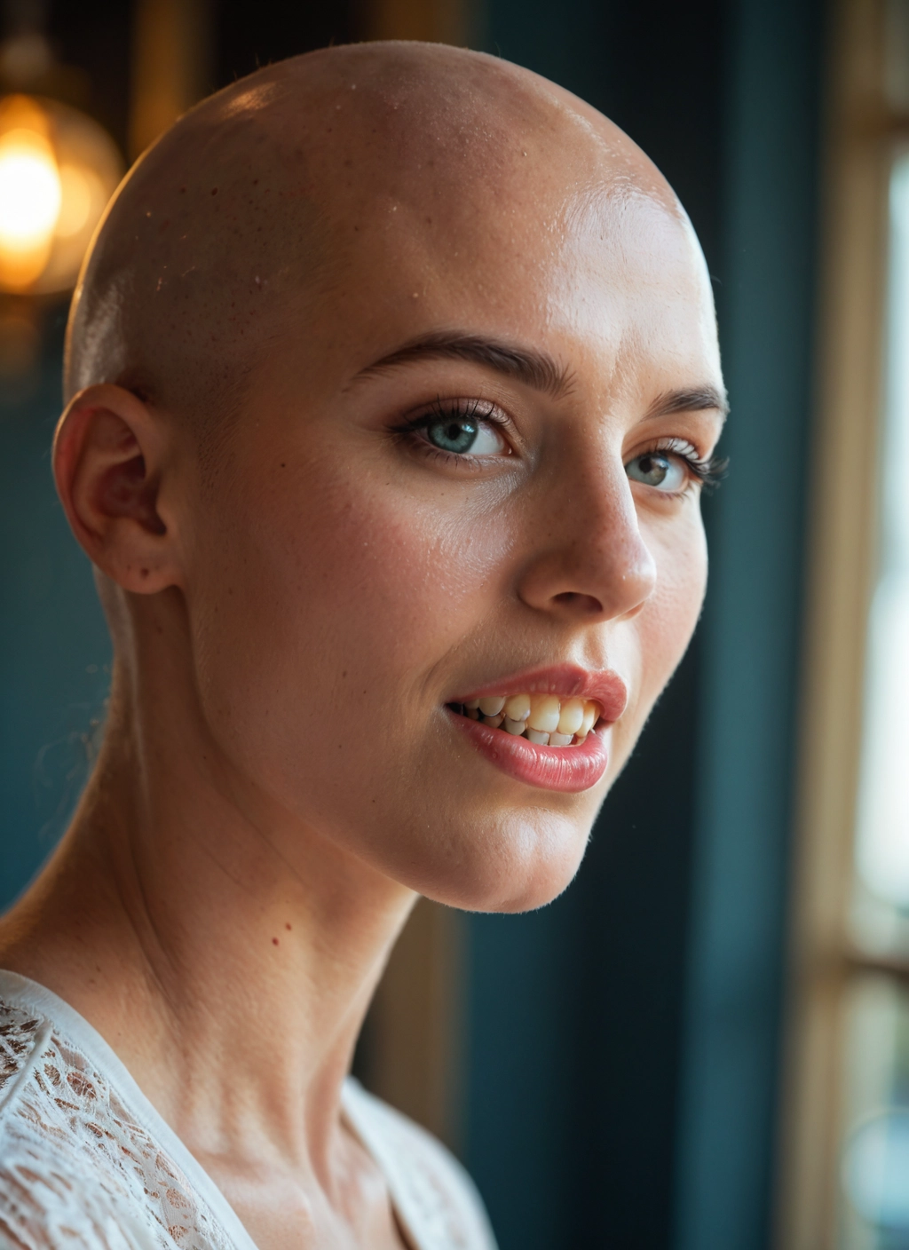 solo, bald, teeth, realistic, looking at viewer, 1boy · Yamete.gg