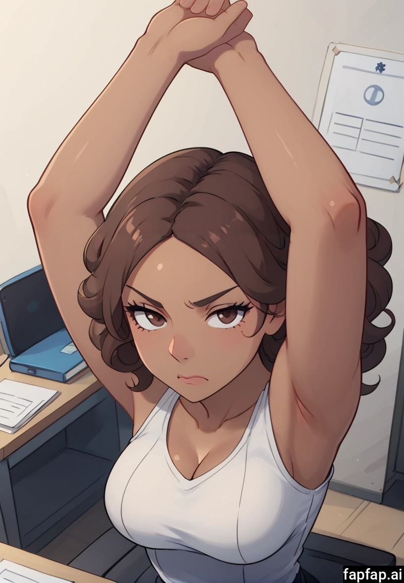 1girl, breasts, solo, brown hair, brown eyes, cleavage · Yamete.gg