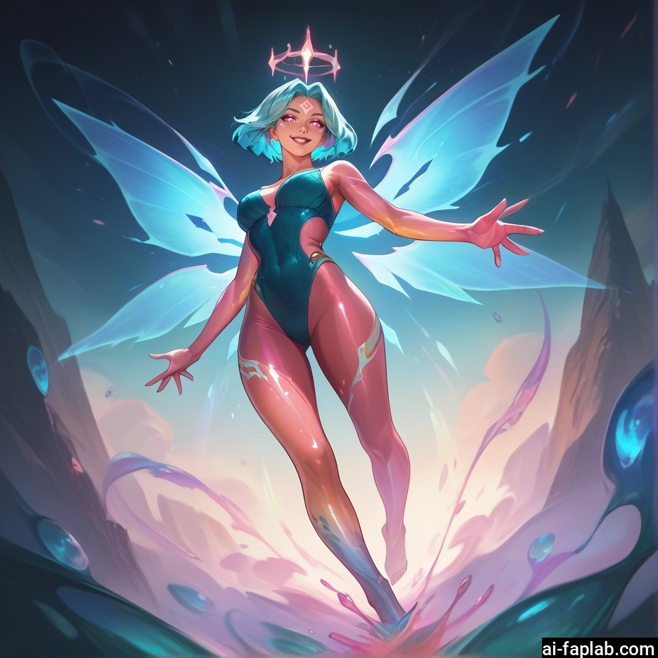 1girl, wings, solo, breasts, smile, leotard · Yamete.gg