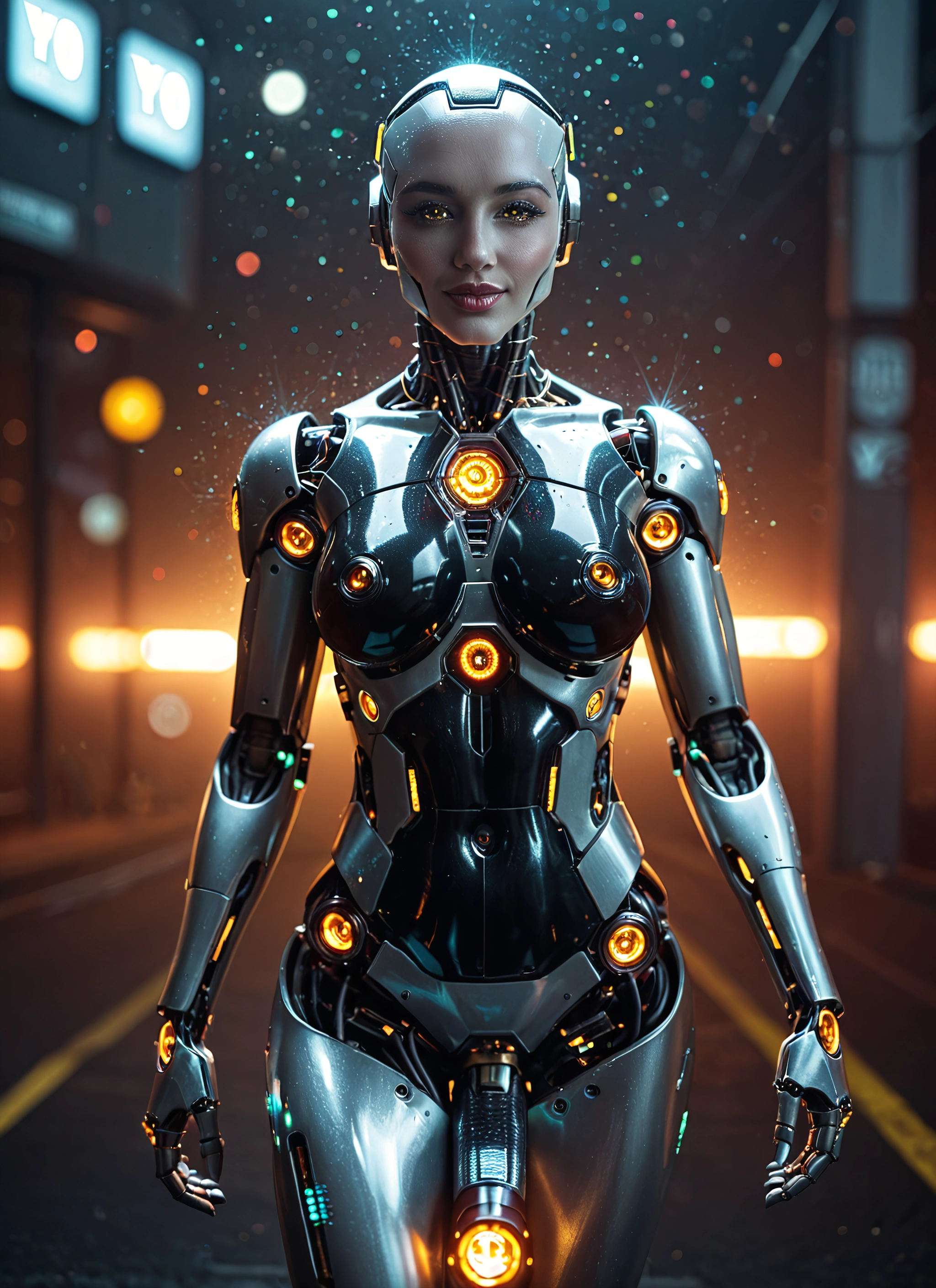 1girl, solo, science fiction, looking at viewer, lips, breasts · Yamete.gg