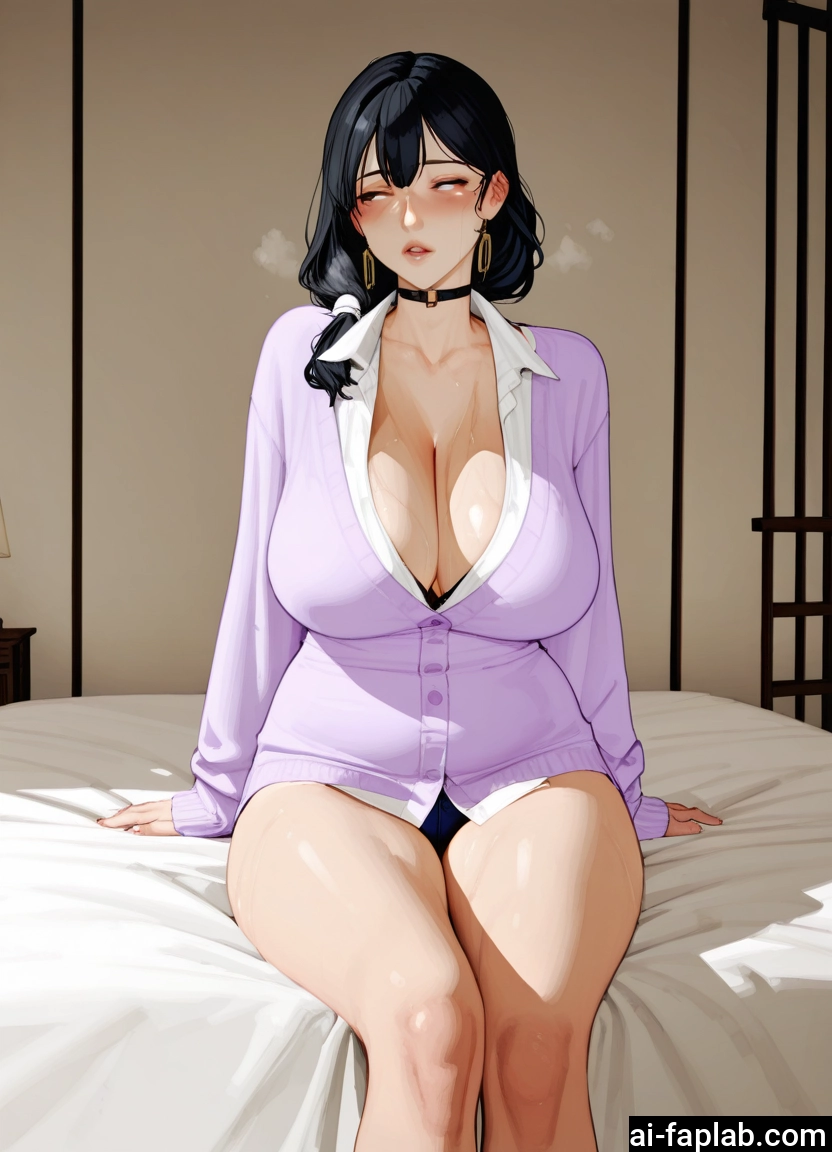 1girl, breasts, jewelry, earrings, cleavage, choker · Yamete.gg