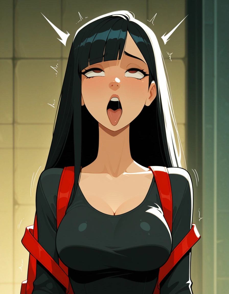 1girl, breasts, solo, tongue, open mouth, ahegao · Yamete.gg