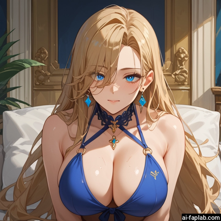 breasts, 1girl, long hair, large breasts, blue eyes, jewelry · Yamete.gg